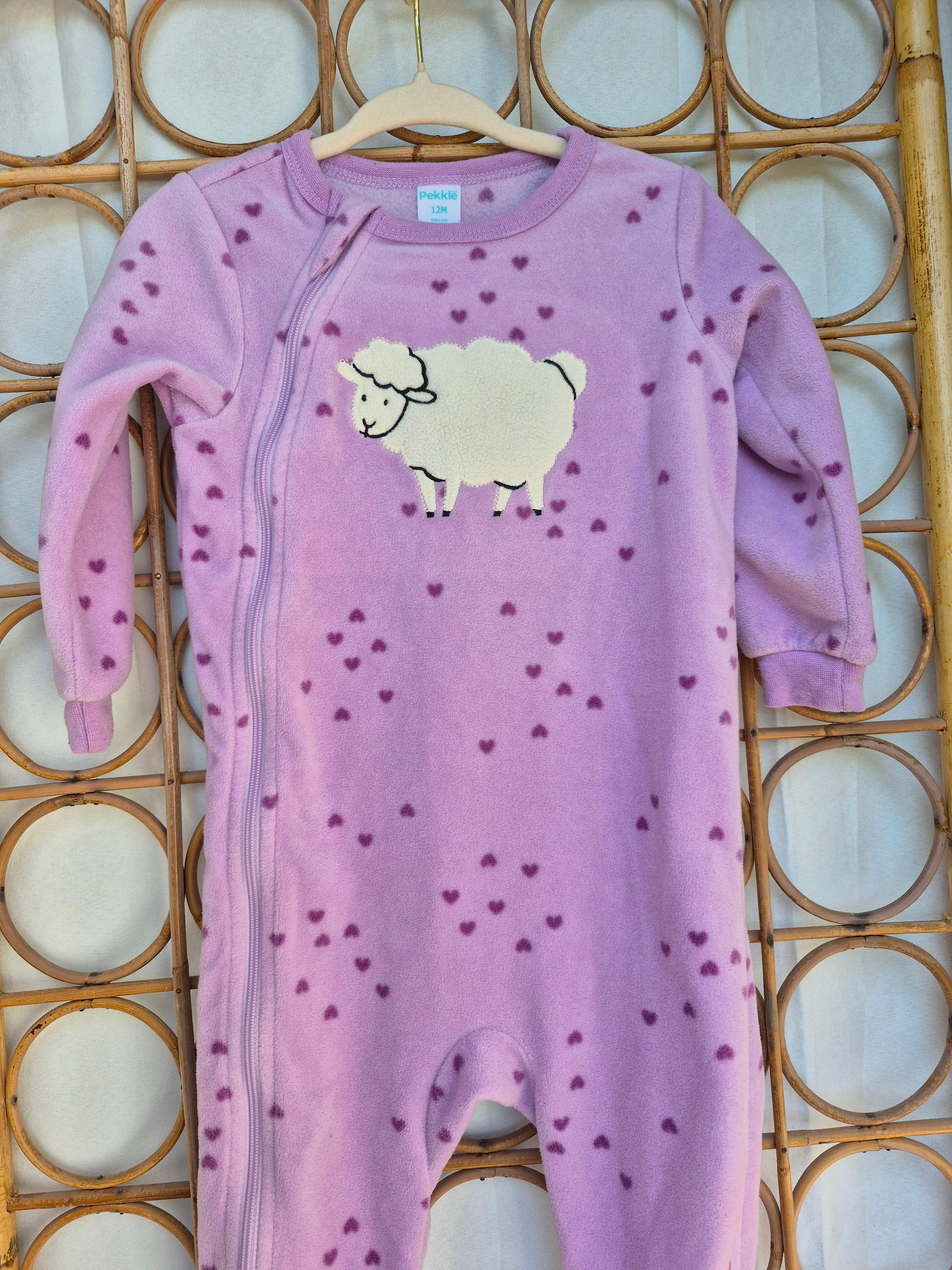 Lot - 4 pyjamas en polar - 12 mois